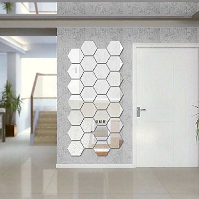 paper plane design medium mirror effect 3d wall sticker sticker