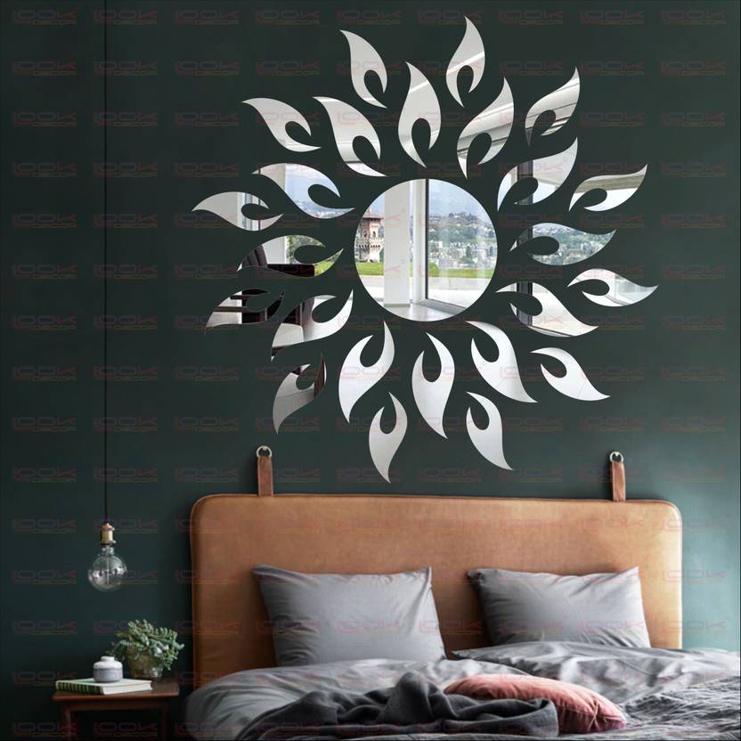 Look Decor Extra Large Sun Flame Silver Pack Of 25 Acrylic