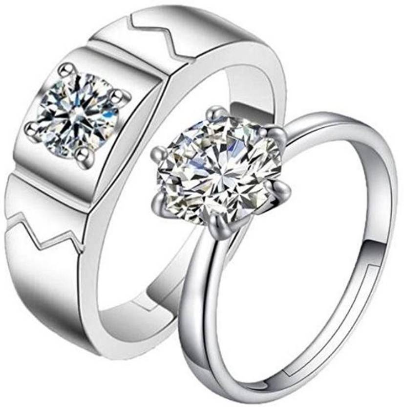 Myki King Queen Love Forever Adjustable Couple Rings Sterling