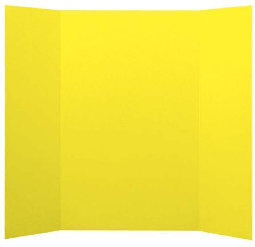 flipside tri fold project board 36 x48 yellow tri fold