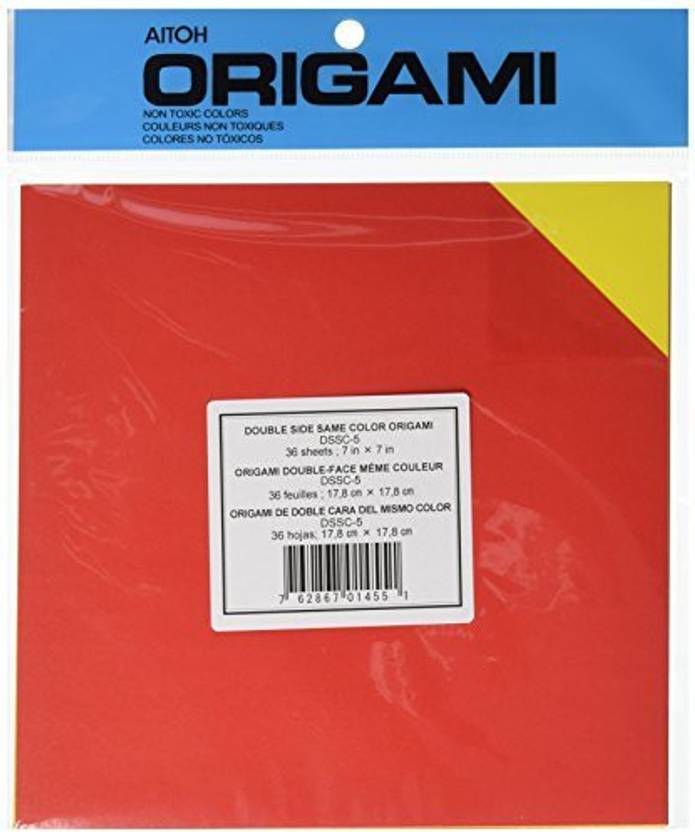 Aitoh Origami Paper 7x7 36 Sheets Assorted Double Sided