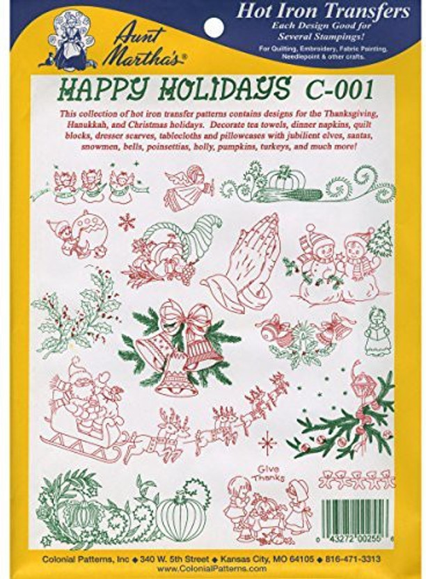 Aunt Martha/'s Iron-on Transfer Book-the Four Seasons