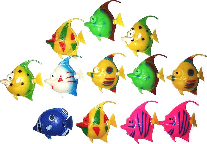 ROYAL PET Artificial Fishes (Set of 12 pieces) Decorations Artificial