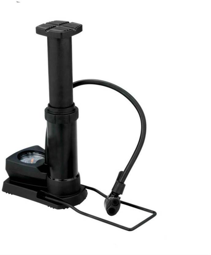 Shrih Foot Activated Floor Pump Fits Presta Schrader For Cycle Tires, Sports Balls Black Bicycle, Ball Pump