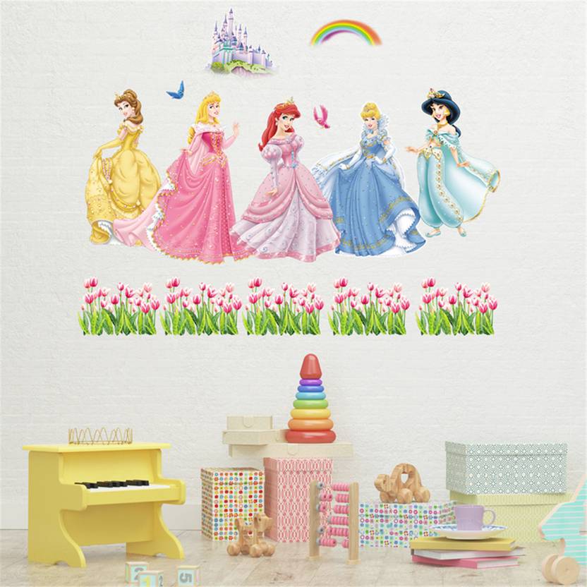 Flipkart SmartBuy 100 cm Wall Stickers Disney Princess Group Jasmine