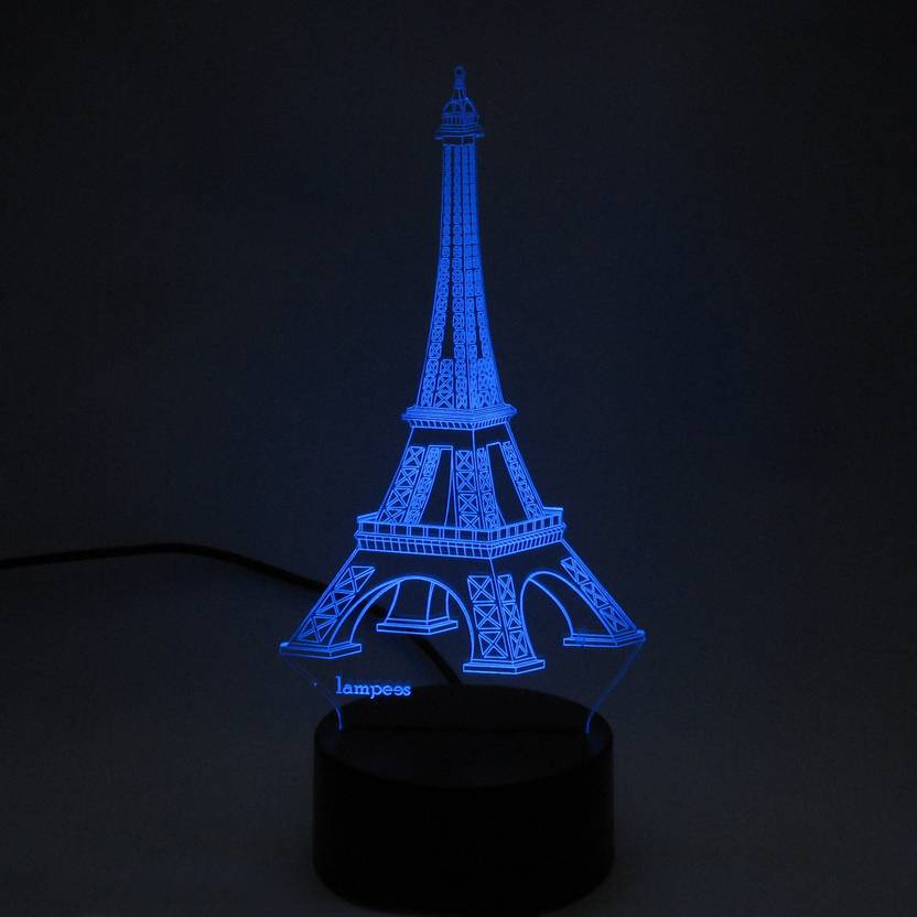 Varna Crafts Lams 3d Illusion Eiffel Tower Led Lamp Table Varna Crafts Lams 3d Illusion Eiffel Tower Led Lamp Table 25 Cm Black