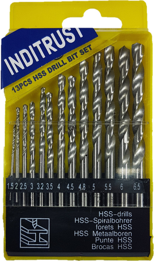 5pc HSS High Speed Hammer Drill Bit Set Wood Metal Drilling 1.5 2.5 3mm 4mm 5mm