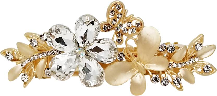 Evolution Hair Accessories Fancy Blossom Butterfly Golden White
