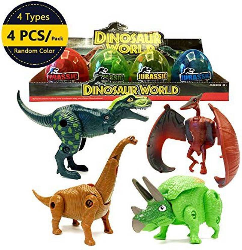 sealive 4 pack different hatching eggs dinosaur toys for 3 year old
