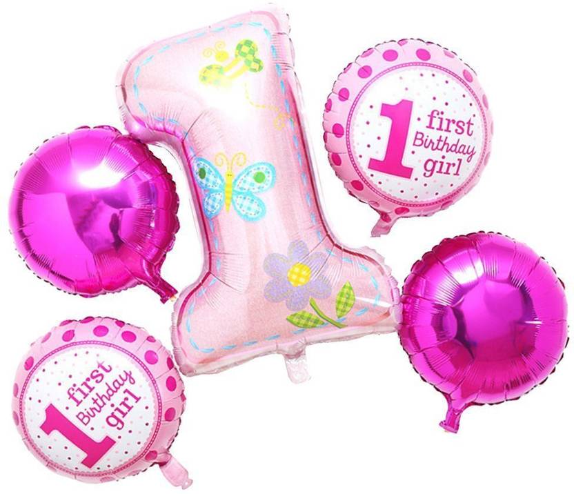 Flipkart Com Amfin Printed Pack Of 5 First Birthday Decoration