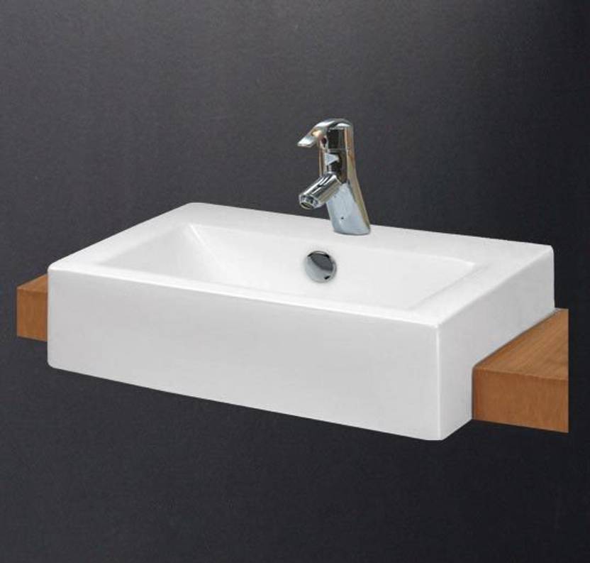 Hindware Semi Recessed Wash Basin Enigma 91012 52X46 Cm) Pedestal Basin Price in India Buy