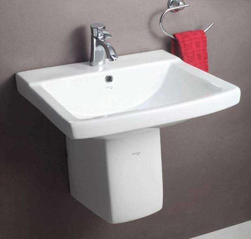 Hindware Half Pedesatal Wash Basin Complete Set Vivo 10090 (56X48) Pedestal Basin Price in India