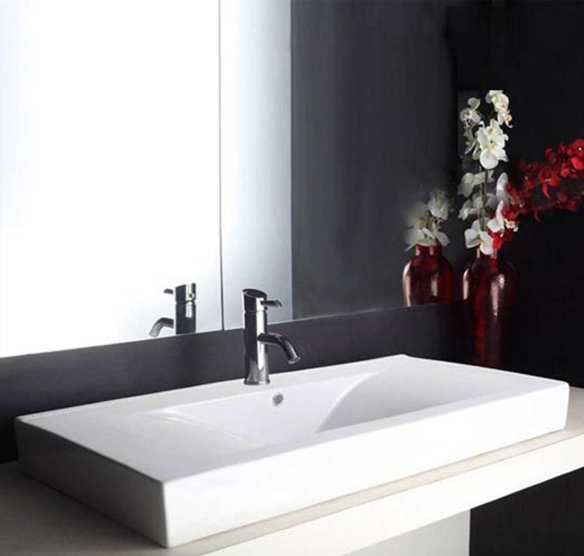 Hindware Table Top Wash Basin Kathy 91017 ( 77X48 Cm) Table Top Basin