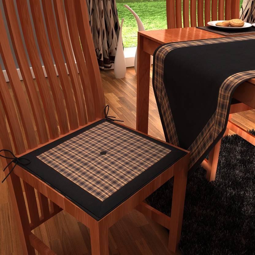 Home Heart Plaid Cotton Chair Cushion Pack Of 6 Buy Home Heart