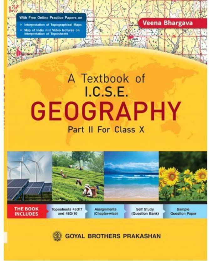 A Textbook Of ICSE Geography Part 2 For Class X Buy A Textbook Of ICSE