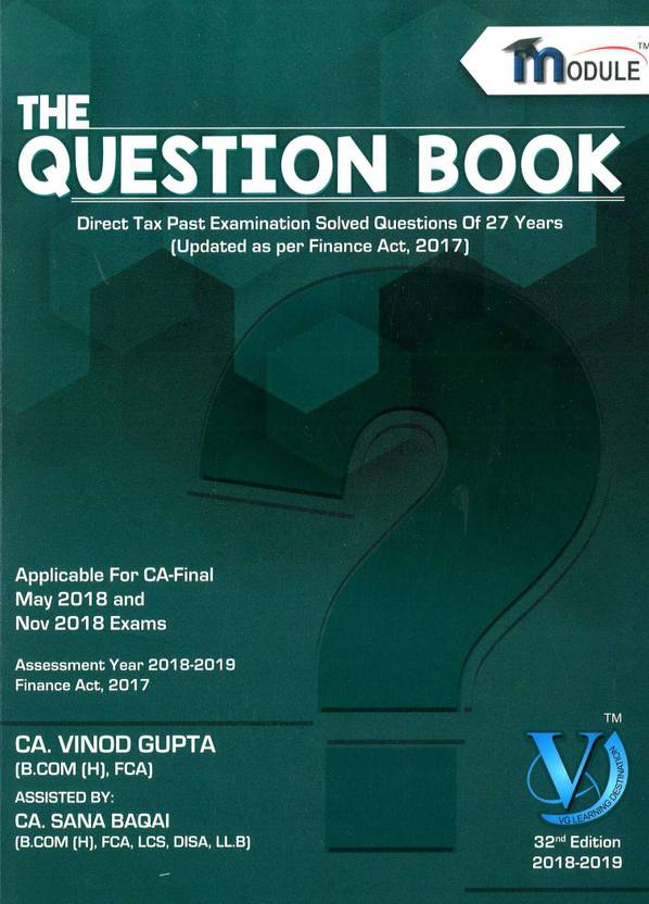 Vg Learning Direct Tax The Question Book Old Syllabus And - 