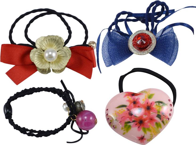 Saamarth Impex Multicolor Various Design Fancy Hair Rubber Bands For