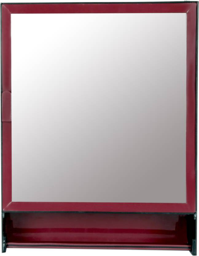 Kosmo Black Mix Maroon Bathroom Single Mirror Cabinet With Storege