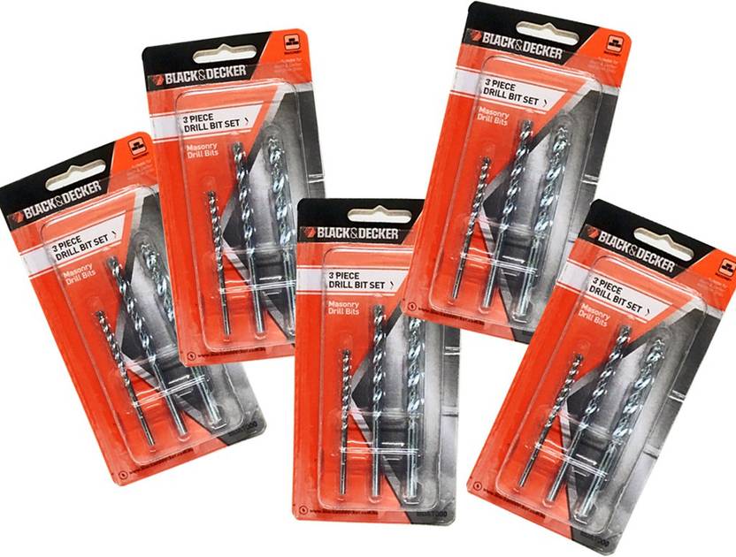Black And Decker Masonry Drill Bit Set of 3 pieces4mm6mm8mm Price in