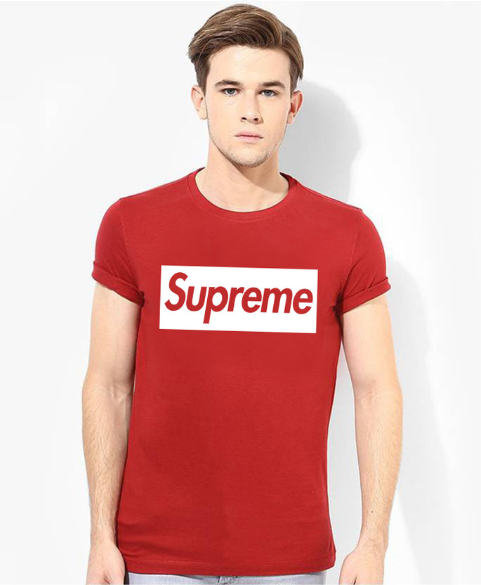 Supreme red and white shirt clearance