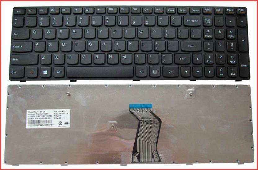 Lapstar Laptop Keyboard Compatible For Lenovo G500, G505 G510 G700 G710 P/N 25210891 MP-12P83US-6861 Laptop Keyboard Replacement Key