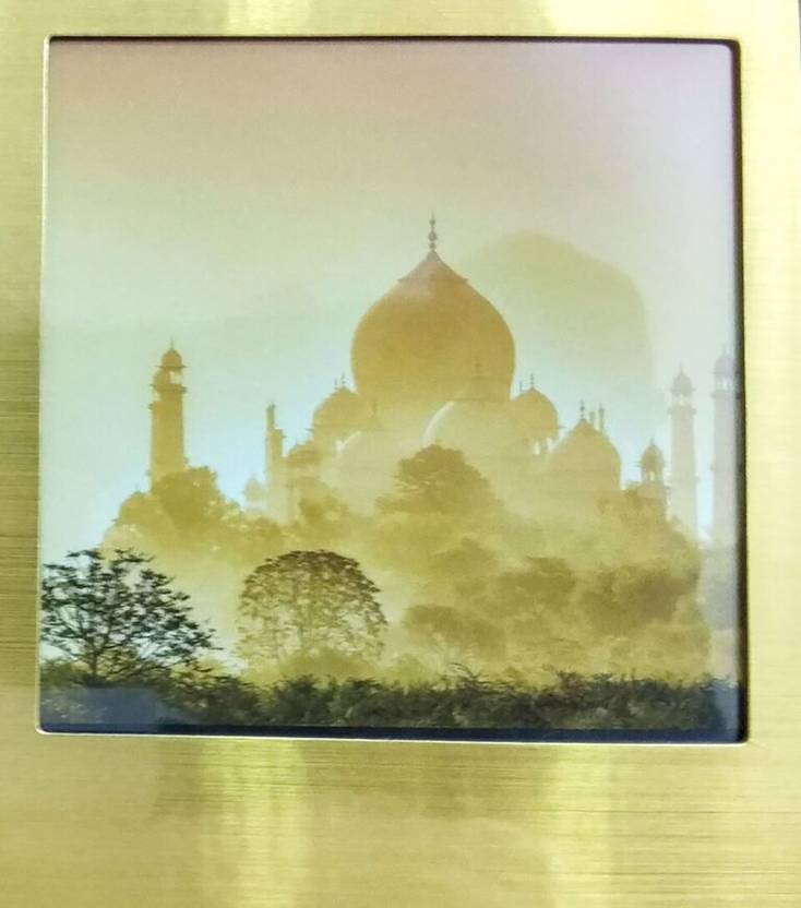 Vyu Single Small Magnetic Photo Frame Gold Fridge Magnet