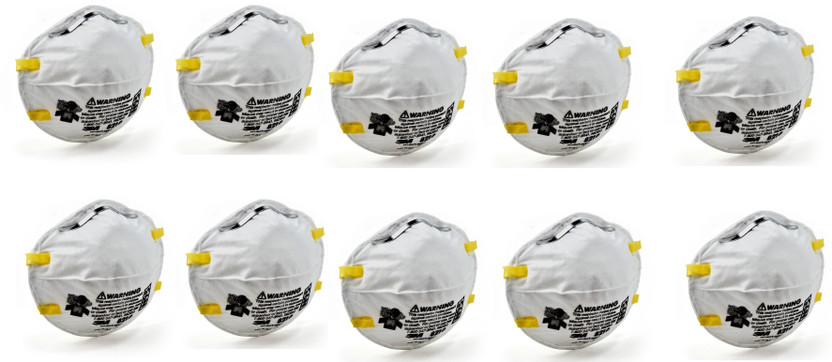 3M Particulate Respirator N95 8210 (Pack of 10)(Free Size, Pack of 1)