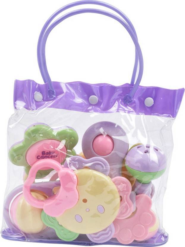 A R ENTERPRISES 6 Pcs Baby Bag Rattle set Rattle (Multicolor) Rattle