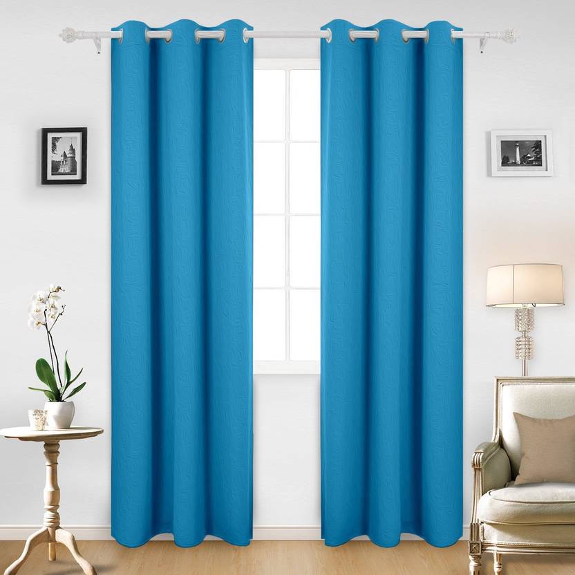Cloth Fusion 214 Cm 7 Ft Polyester Door Curtain Pack Of 2