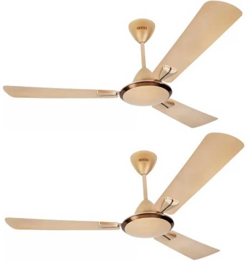 Usha Striker Galaxy Bright Gold Set Of 2 3 Blade Ceiling Fan