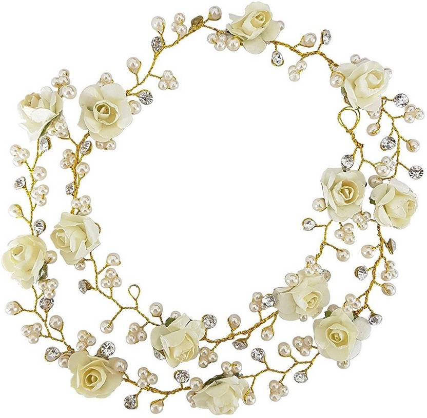 Inaaya Wedding Hair Vine Headband Flower Crown Tiara