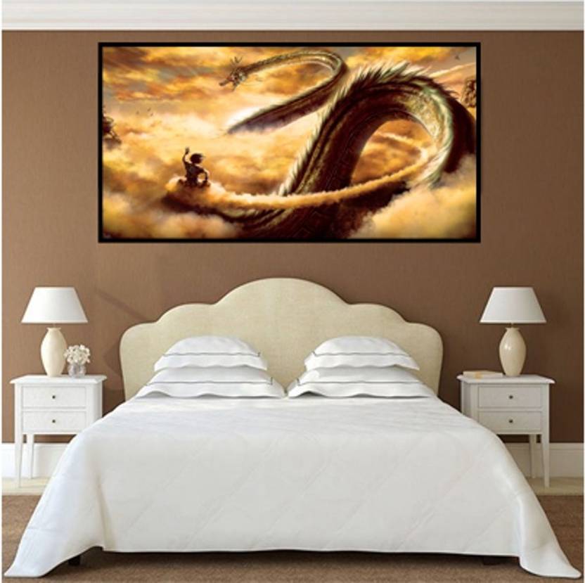 Art Canvas Print Goku And Shen Long Tam Dragon Ball Z Anime Posters Wall Home Decor Poster Wallpaper Wall Art Home Decor Living Room Or Bedroom Bar
