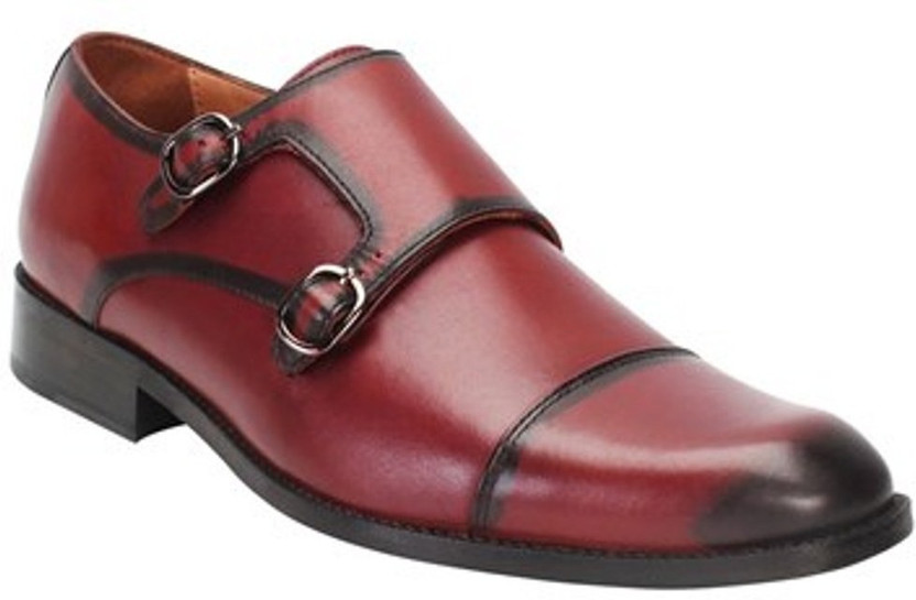 Wine color formal shoes