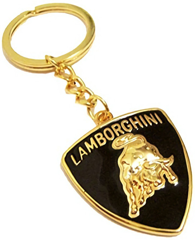 LAMBORGHINI KEY RING LARGE IN GOLD COLOR