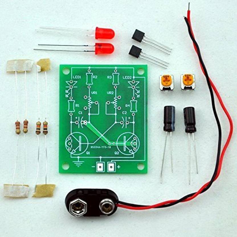 Generic Adjustable Transistor Astable Multivibrator Circuit Learn Kit
