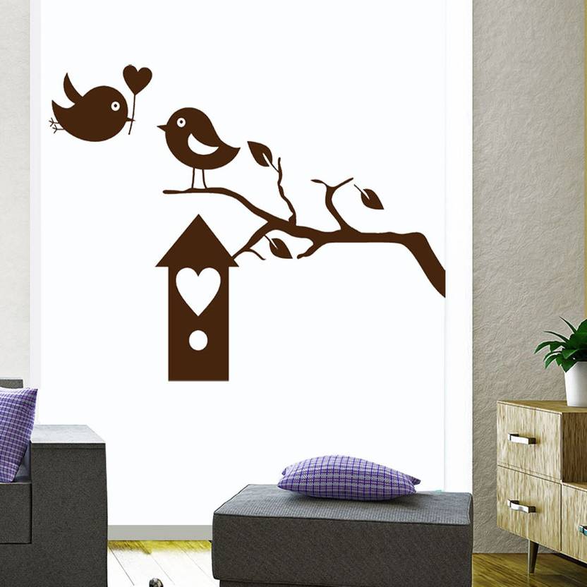 Walkart Medium Wall Stickers 4606 King And Queen Birds In Their Nest Sticker