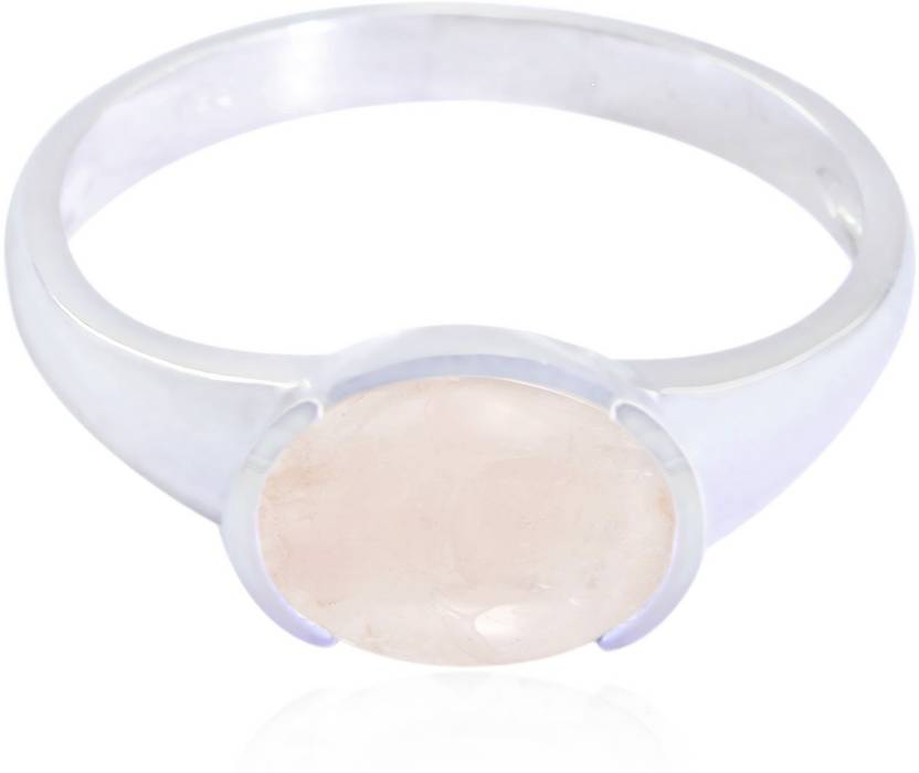 Riyo Real Gemstones Oval Cabochon Amethyst Rings 925 Silver