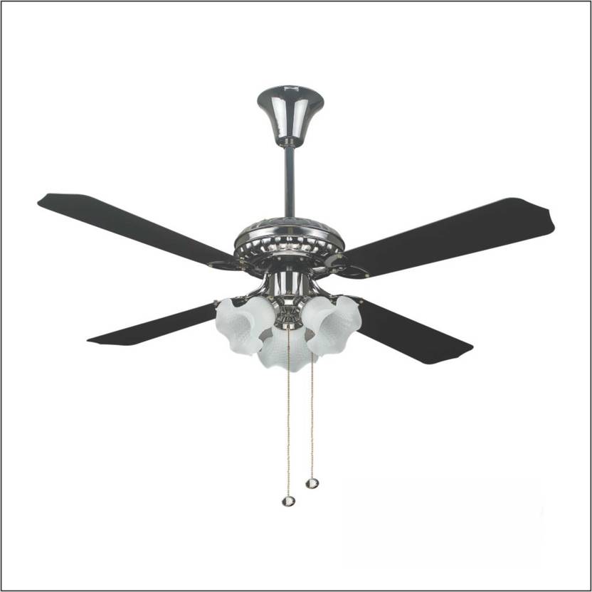 Warmex Designer Ceiling Fan With Down Light Black Gold 4