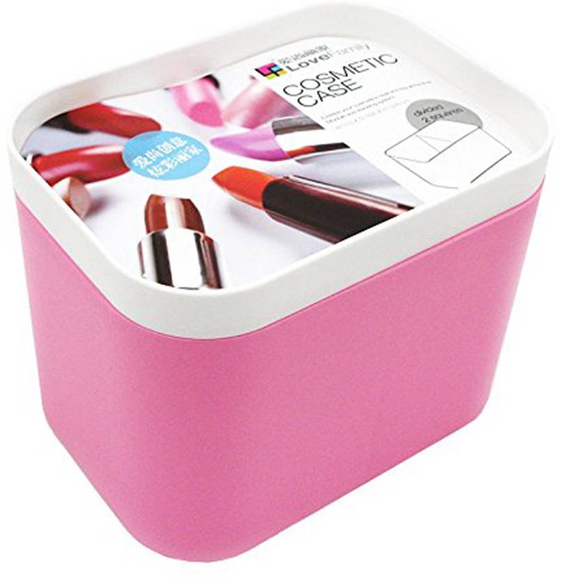 Insasta Cosmetic Case 2 Divison Storage Container With White Lid Makeup Brush Holder Kq 2030 Color May Vary Store Your Cosmetics Stationary Remote
