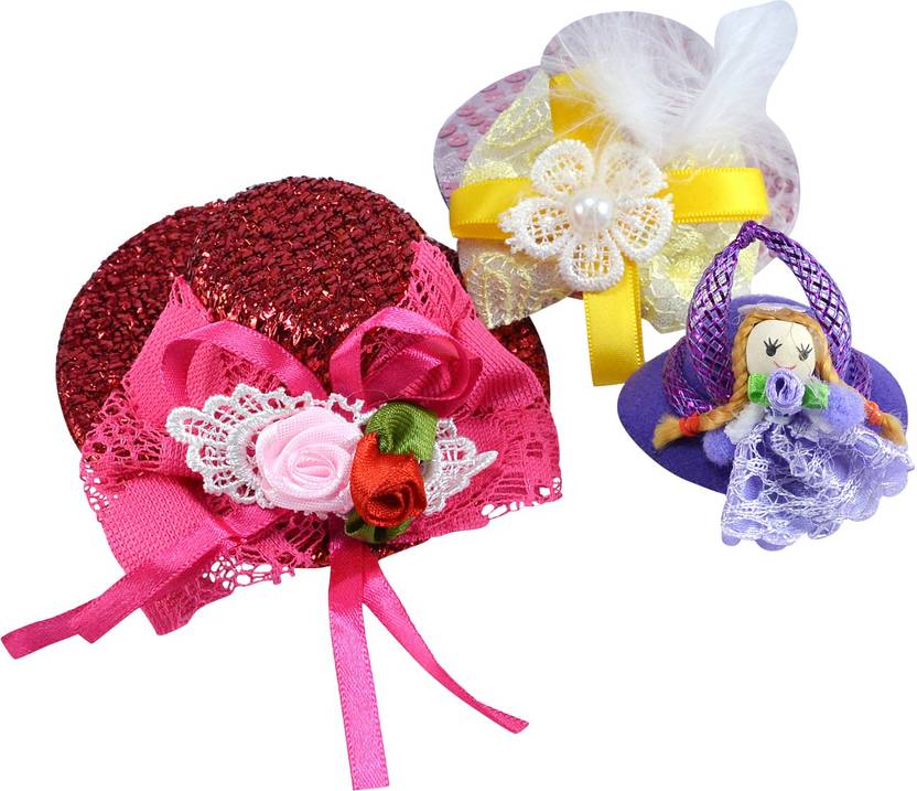 Saamarth Impex Multicolor Flower Decor Mini Hat Design Multi Color