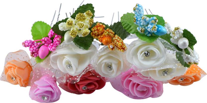 Saamarth Impex Multicolor Juda Flower Hair Pins Hair Juda Pins