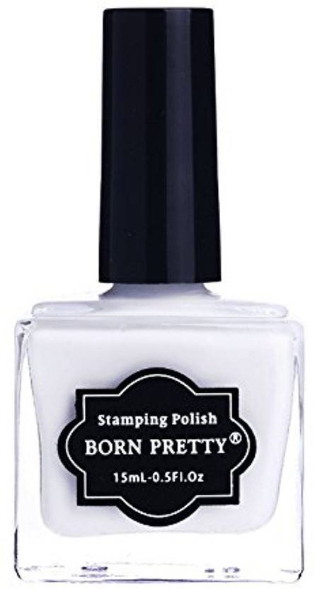 Born Pretty Nail Art Stamping Polish Manicure Polish Varnish Tools White White