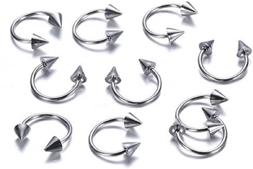 Flipkart Gadgetsden Iconik 16g 12mm Silver Horseshoe Gadgetsden Iconik 16g 12mm Silver Horseshoe Circular Piercing Arrow Eyebrow Septum Belly Lip Nose