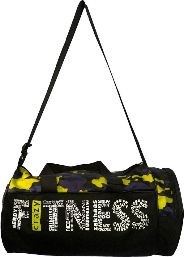 Vinto Camouflage Design Black Yellow Fitness Style Gym Bag Gym Bag