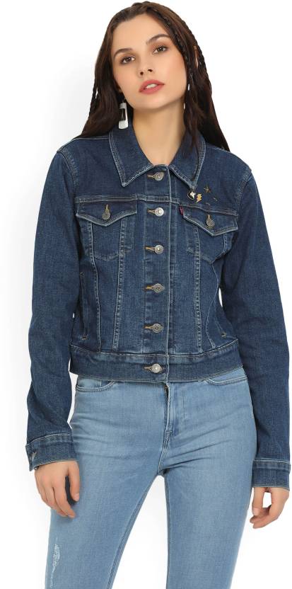 LEVI'S Full Sleeve Solid Women Denim Jacket - Buy Blue LEVI'S Full Sleeve  Solid Women Denim Jacket Online at Best Prices in India 