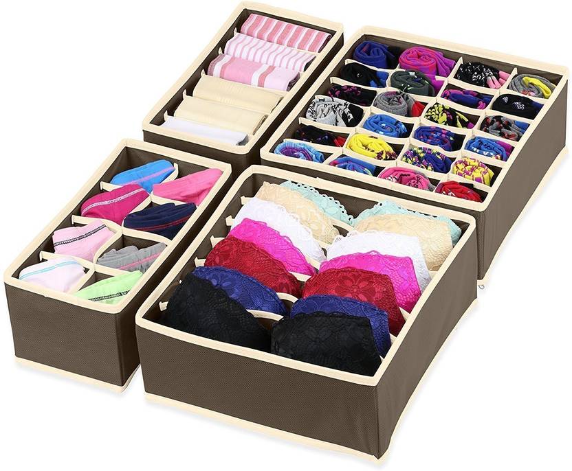 House Of Quirk Foldable Fabric Drawer Organizer For Innerwear 30
