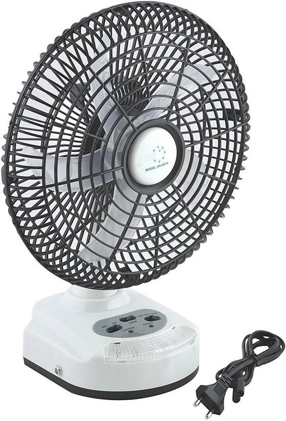 Alexvyan White Ak 8010 10 Inch 5 Blade Rechargeable Battery Alexvyan White Ak 8010 10 Inch 5 Blade Rechargeable Battery Included