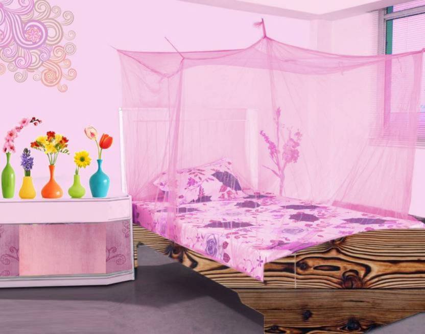 Hotdealzz Nylon Adults 1 Pcs Nylon Adults Single Bed Pink Color