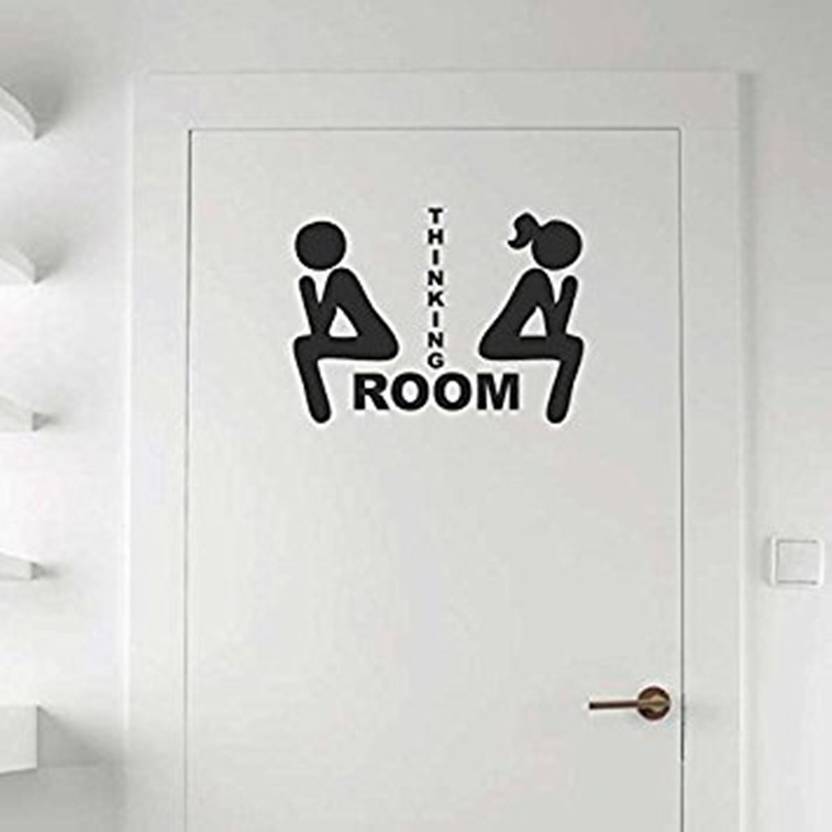 fantaboy bathroom wall decal/sticker (60cm x 60cm) price in india