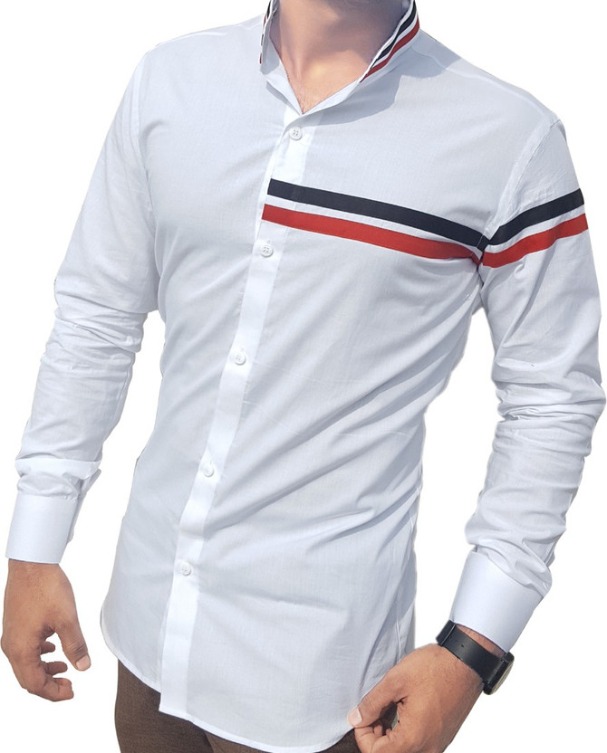 Casual white shirt design clearance